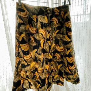 Linen banana skirt